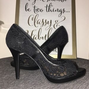 Antonio melani black lace shoes
